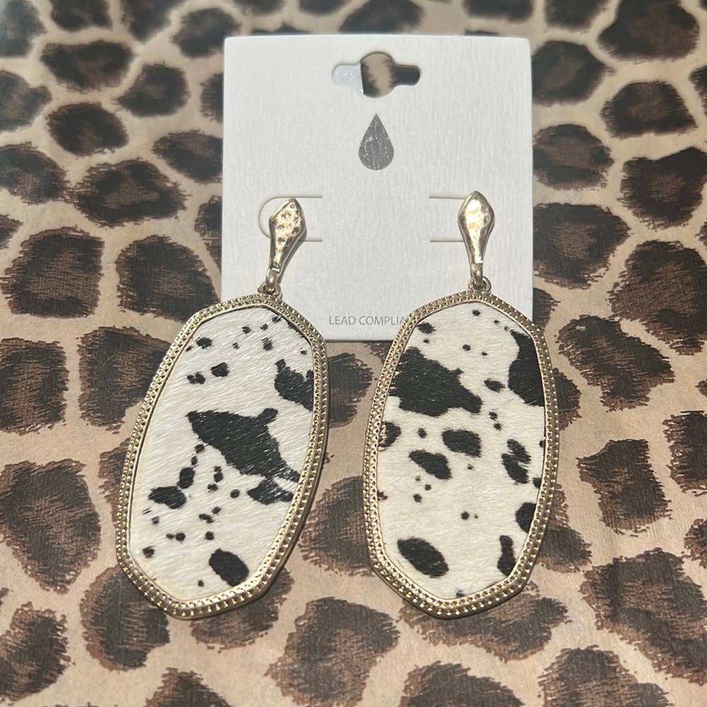 ISLA cow print earrings